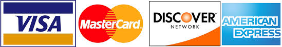 Visa Mastercard Discover and American Express